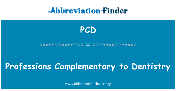 PCD: پیشوں دندان سازی کے لیے اعزازی