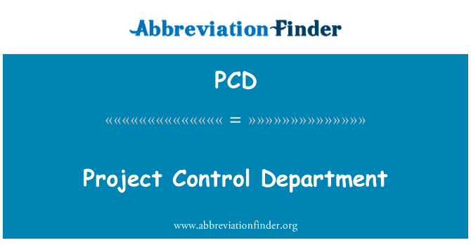 PCD: Reparto di controllo del progetto