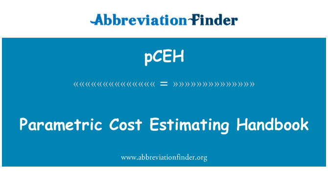 pCEH: Parametrische Kosten schätzen Handbook