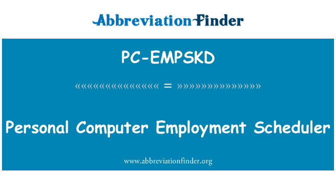 PC-EMPSKD: Ordinateur personnel emploi planificateur