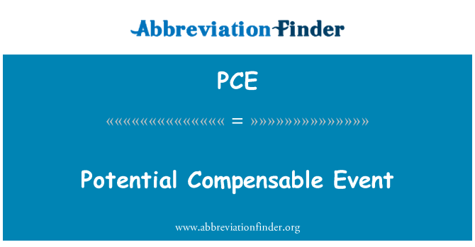 PCE: Potentielle Compensable begivenhed