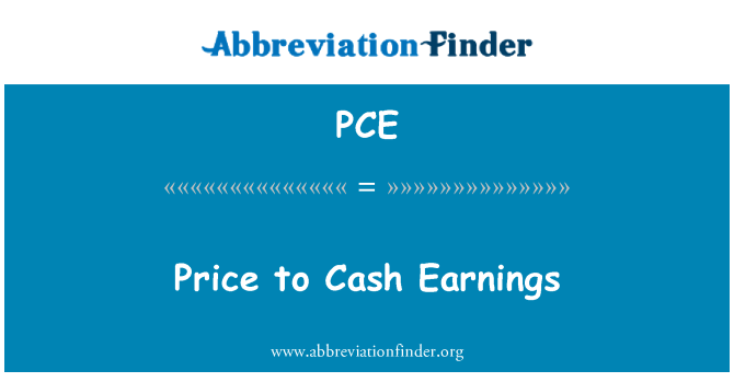 PCE: Preço para ganhos de dinheiro