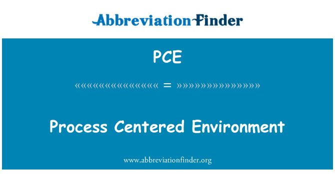 PCE: Proceso centre aplinkos