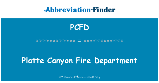 PCFD: Platte Canyon hasiči