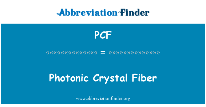 PCF: Fibra de cristal fotônico