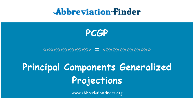 PCGP: 主成分分析的广义预测