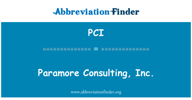 PCI: Paramore Consulting, Inc.