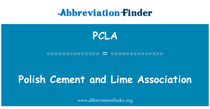 PCLA: Polský Cement a vápno asociace