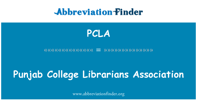 PCLA: Punjab Hochschule Bibliothekare Association