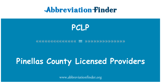 PCLP: Pinellas eta sous Fournisseurs