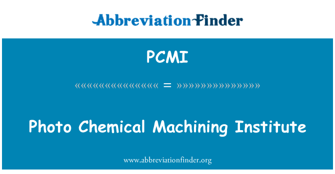 PCMI: Zdjęcie chemicznych Instytut obróbki skrawaniem