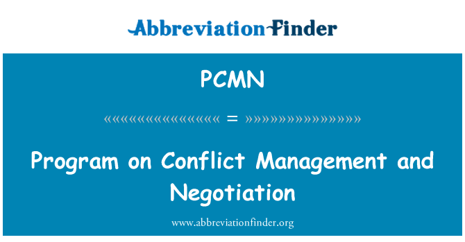 PCMN: Programma di gestione dei conflitti e negoziazione
