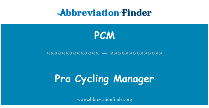 PCM: Pro Cyklistika Manažer