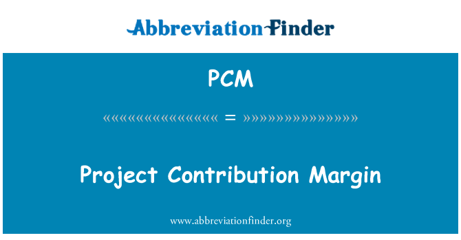 PCM: פרוייקט ה-Contribution Margin