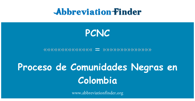 PCNC: Proceso de Comunidades Negras an Kolonbi