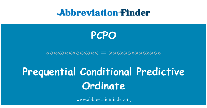 PCPO: Prequential bedingte prädiktive Ordinate