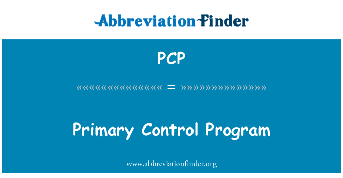 PCP: Primära kontrollprogrammet