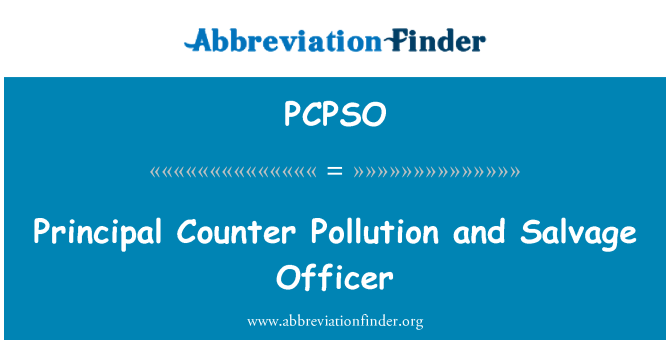 PCPSO: Principal Counter Pollution and Salvage Officer