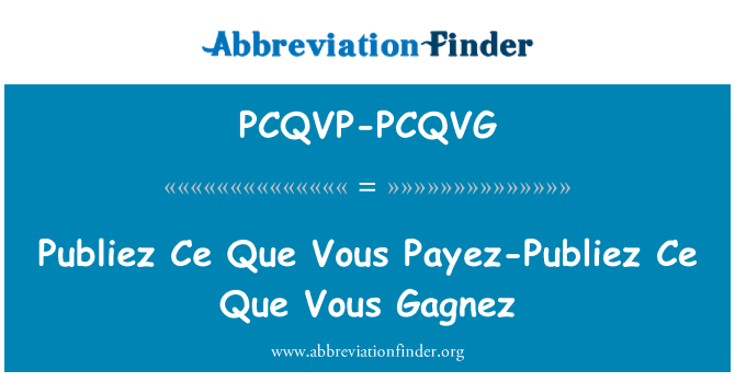 PCQVP-PCQVG: Publiez lifye bay Vous Payez-Publiez lifye bay Vous Gagnez