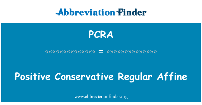 PCRA: Conservative pożittivi regolari Affine
