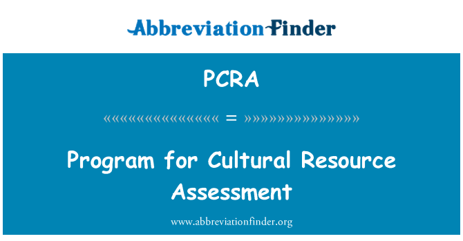 PCRA: 문화 자원 평가 위한 프로그램