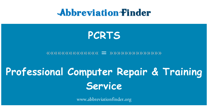 PCRTS: Perbaikan komputer profesional & layanan Training