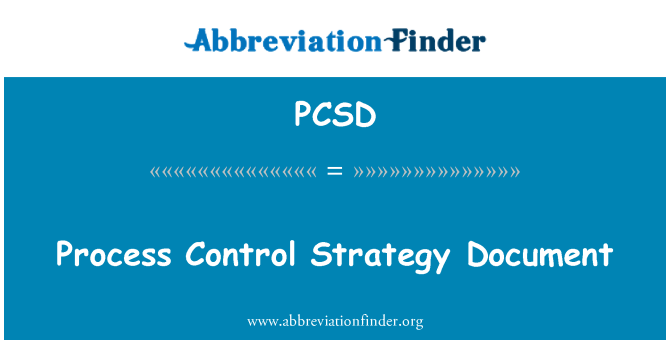 PCSD: 流程控制策略文档
