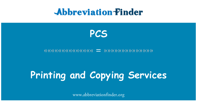 PCS: Yazdırma ve kopyalama Hizmetleri