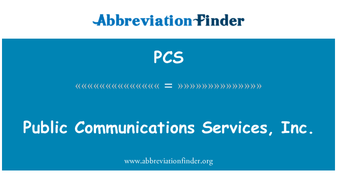 PCS: Veřejné komunikační služby, Inc.