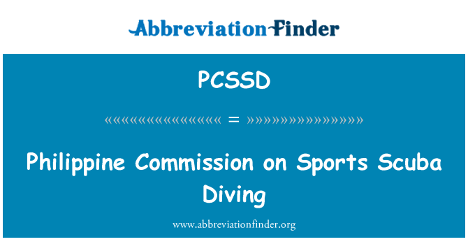 PCSSD: Philippine Commission on Sports dykking