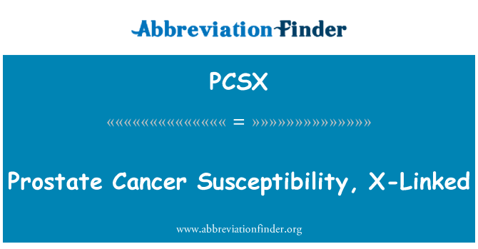 PCSX: Kecenderungan kanser prostat, X berkaitan