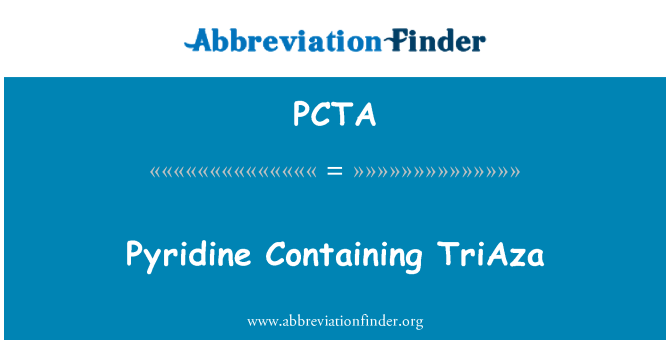 PCTA: Pyridin, obsahující TriAza