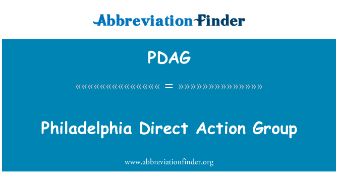 PDAG: Gwoup kontini aksyon Philadelphia, Pennsilvani