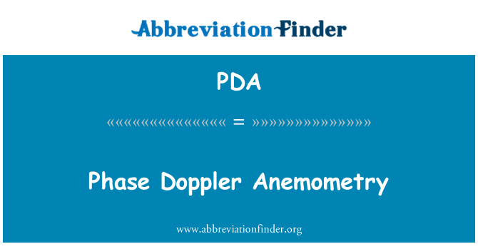 PDA: Fase Doppler Anemometry