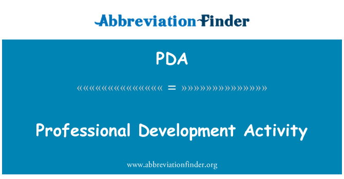 PDA: 专业发展活动