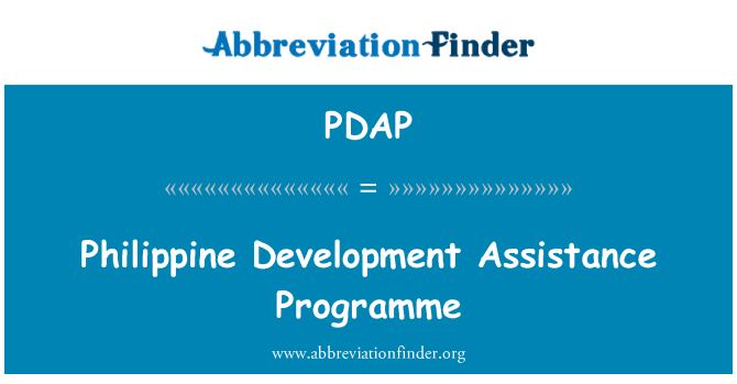PDAP: Filipīnu attīstības palīdzības programmas