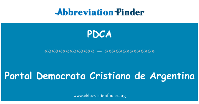 PDCA: Portale Democrata Cristiano de Argentina