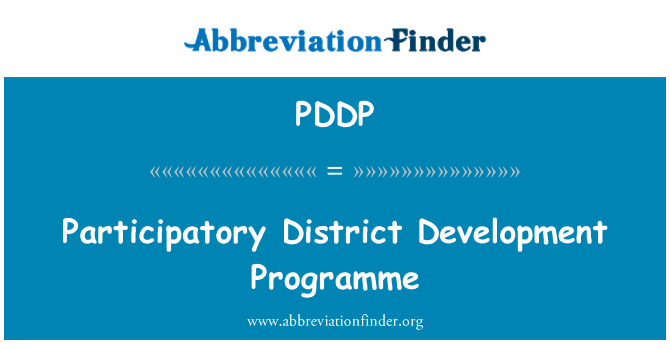 PDDP: Programm ta ' l-iżvilupp parteċipattiv distrett