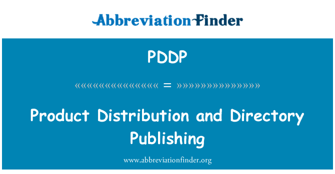 PDDP: Id-distribuzzjoni tal-prodott u l-pubblikazzjoni ta ' direttorju