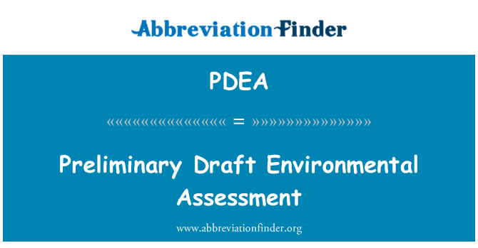 PDEA: Evalyasyon anviwònman pweliminè pou anwole