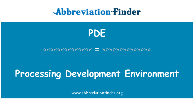 PDE: Xử lý môi trường phát triển