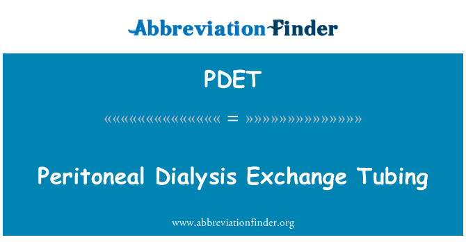 PDET: Peritoneal dialyse utveksle rør