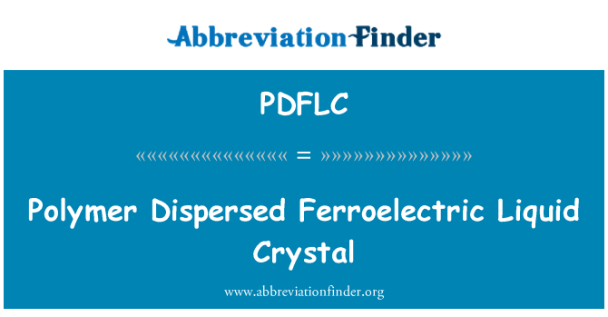 PDFLC: Polymer spredt Ferroelectric flydende krystal