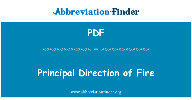 PDF: Principal Direction of Fire