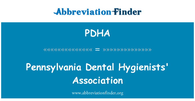 PDHA: Asosiasi Pennsylvania gigi orang'