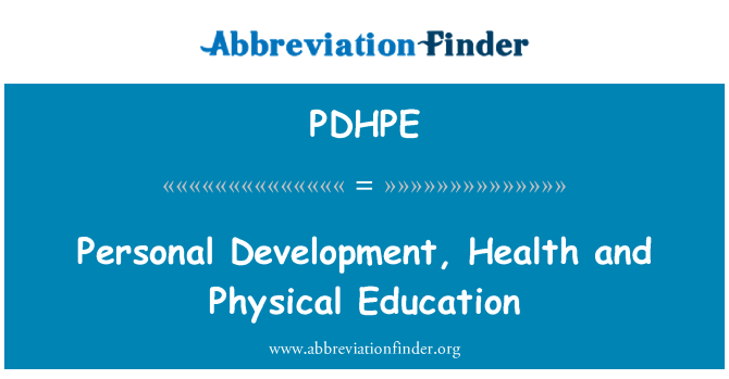 PDHPE: Personal Development, Health and Physical Education
