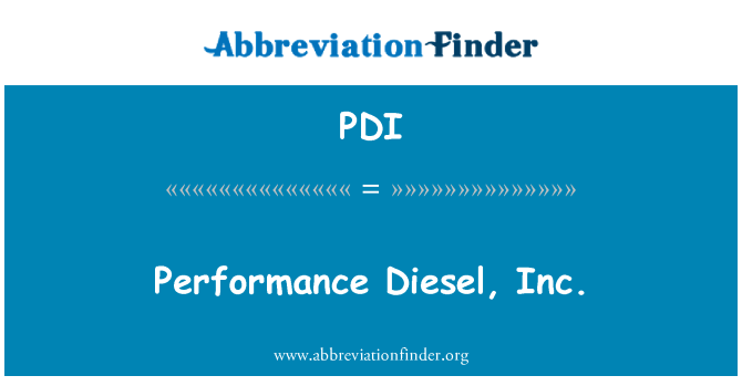 PDI: パフォーマンス ディーゼル株式会社