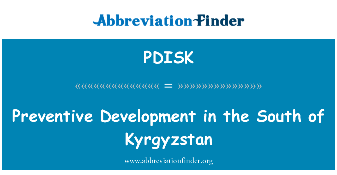 PDISK: Desenvolupament preventiva al sud del Kirguizistan
