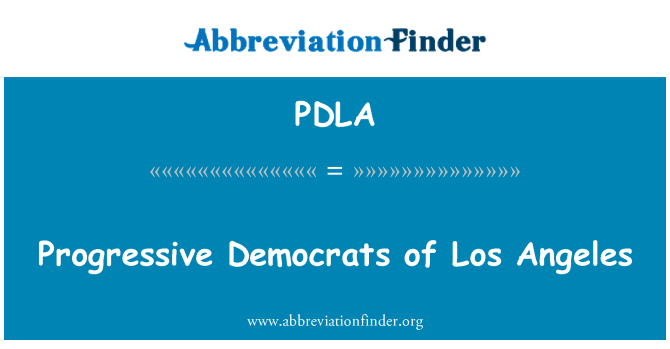 PDLA: Democratas Progressistas de Los Angeles