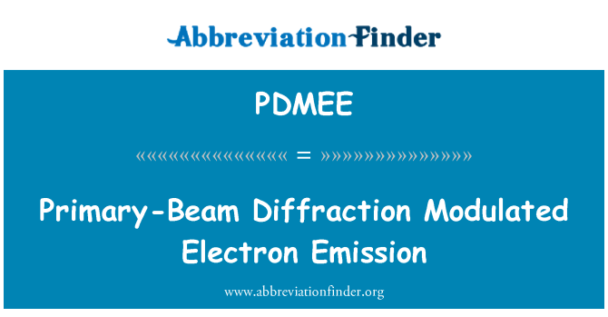 PDMEE: Primer-Beam Difraksi dimodulasi emisi elektron